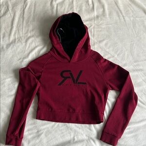 Women's Maroon Cropped Hoodie